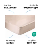 KLARA Prześcieradło Jedwabne Z Gumką 200x220 Beżowe 5