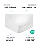KLARA Prześcieradło Jedwabne Z Gumką 160x200 Białe 5