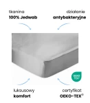 KLARA Prześcieradło Jedwabne Z Gumką 160x200 Szare 5