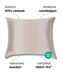 KLARA Poszewka Jedwabna 40x40 Beżowa 6