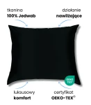 KLARA Poszewka Jedwabna 50x60 Czarna 7