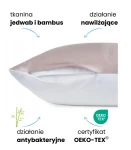 KLARA Poszewka Jedwabna 50x60 Różowa Z Bambusem 5