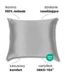 KLARA Poszewka Jedwabna 50x70 Szara 6